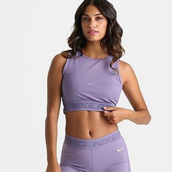 NWT Nike Pro Mesh Tank Top Small In Color  Daybreak/White - FN7387 509 - Picture 3 of 12